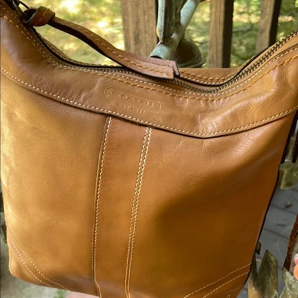 COACH Caramel Leather Crossbody Bag - Picture 8 of 10
